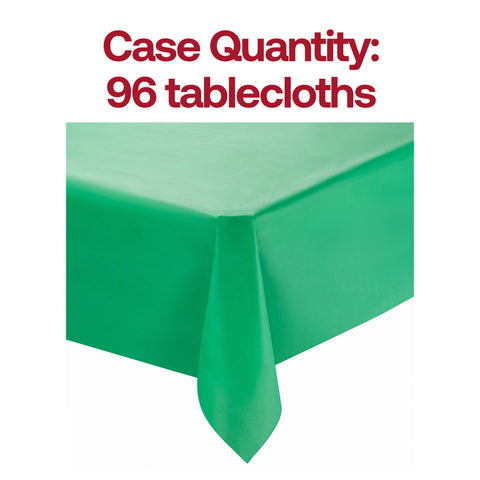 Hunter Green Rectangular Plastic Tablecloths (54