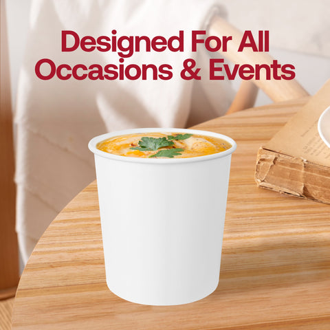 16 oz Squat Paper Soup Cups