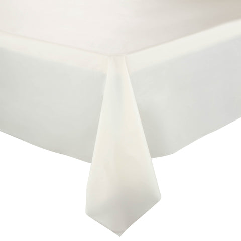 Ivory Rectangular Plastic Tablecloths (54