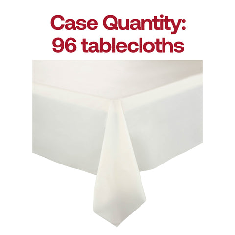 Ivory Rectangular Plastic Tablecloths (54