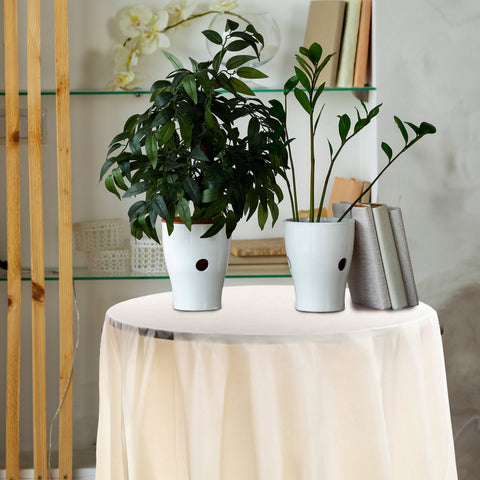 Ivory Round Plastic Tablecloths (84