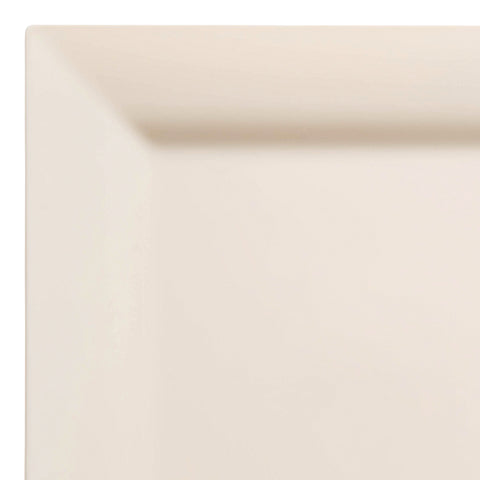 Ivory Square Disposable Plastic Dinner Plates (9.5