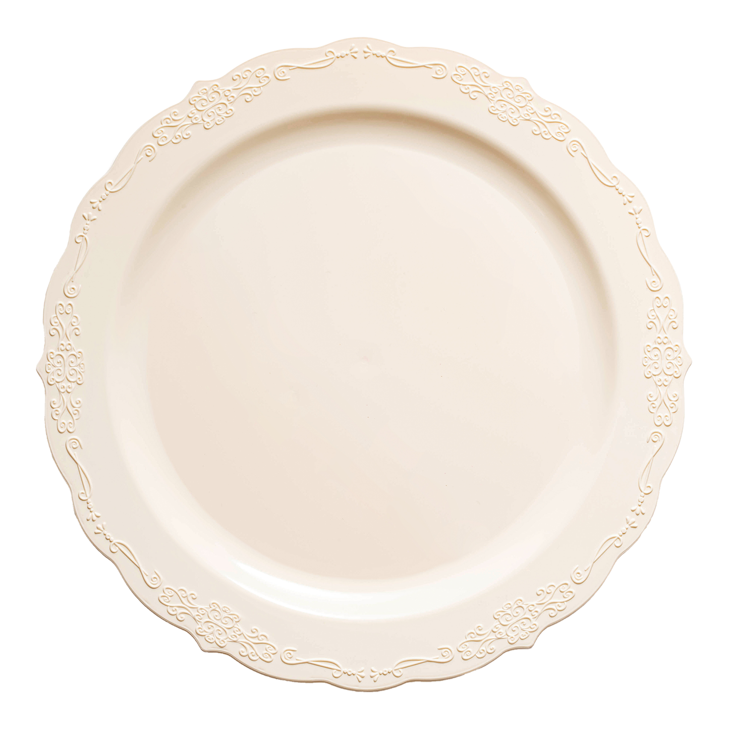 Plastic Plates Ivory Vintage Dinner Plates Kaya Collection