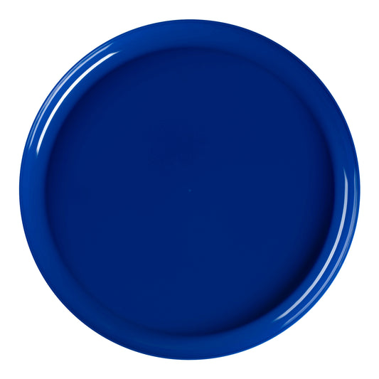 Light Blue Flat Round Disposable Plastic Appetizer/Salad Plates (8.5") | The Kaya Collection