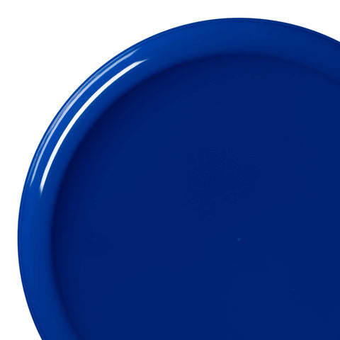 Light Blue Flat Round Disposable Plastic Dinner Plates (10
