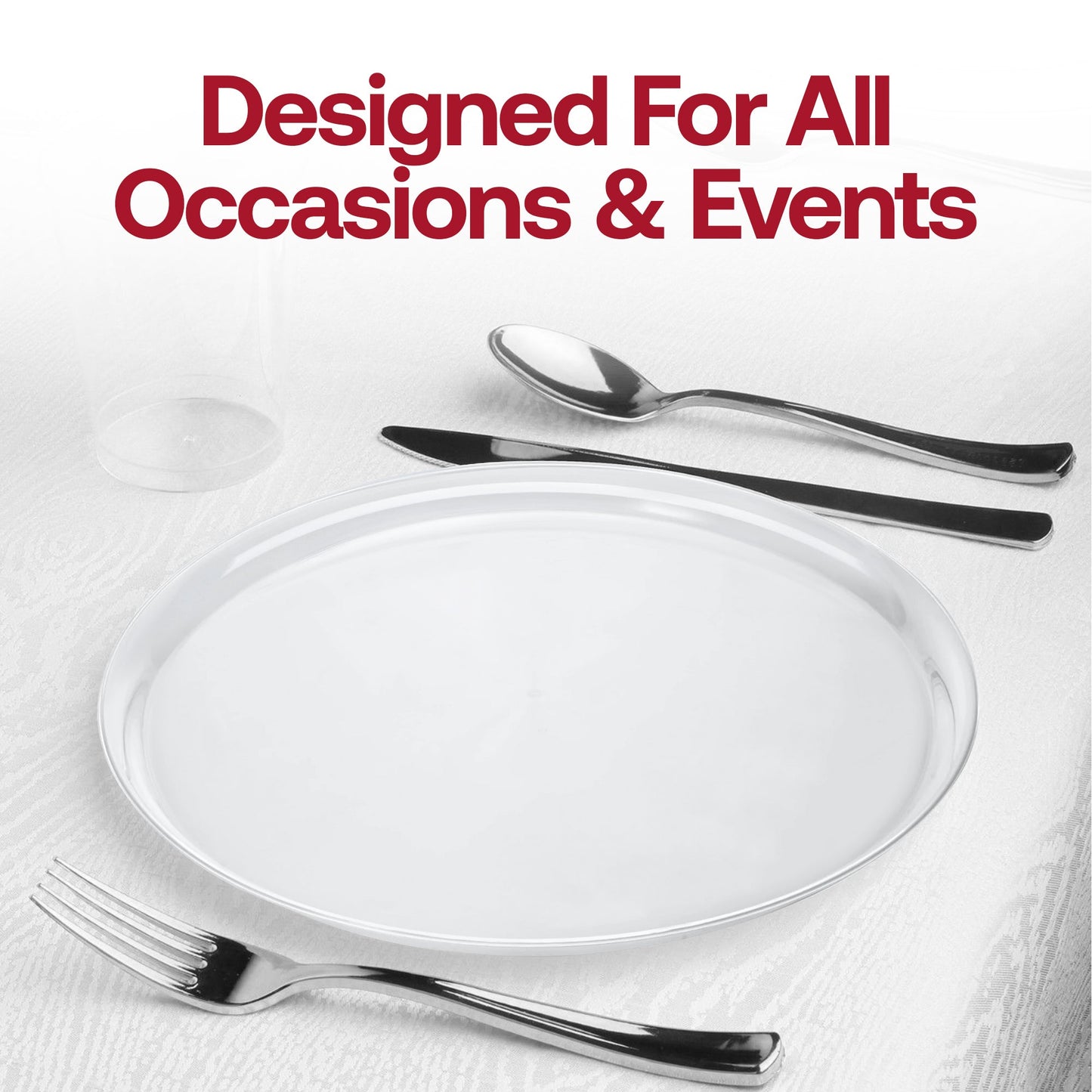 16" Clear Round Plastic Trays