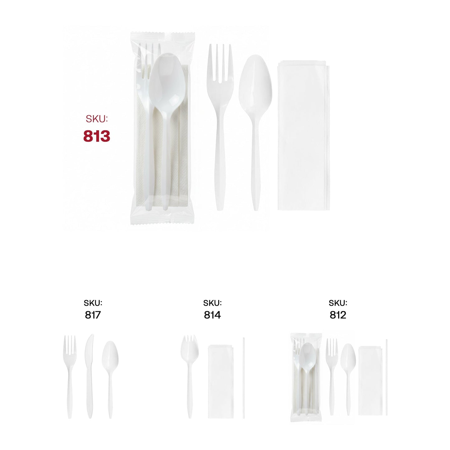 MW Cutlery Kit - Fork, Teaspoon and Napkin