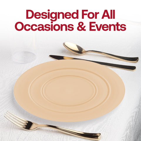 Matte Bright Yellow Round Plastic Salad Plates (7.5