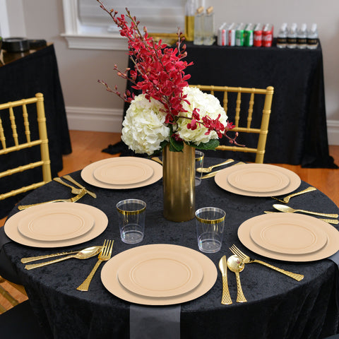 Matte Bright Yellow Round Plastic Salad Plates (7.5