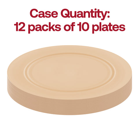 Matte Bright Yellow Round Plastic Salad Plates (7.5