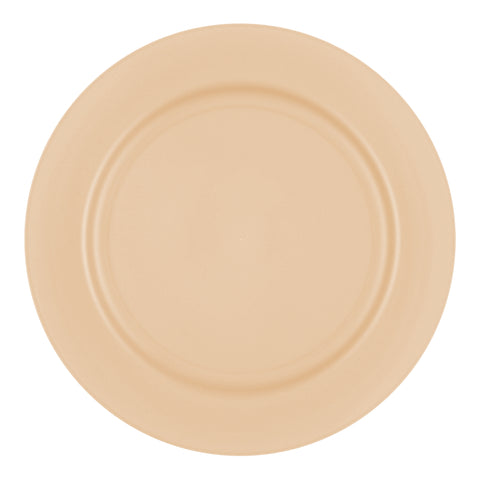 Matte Bright Yellow Round Plastic Salad Plates (7.5