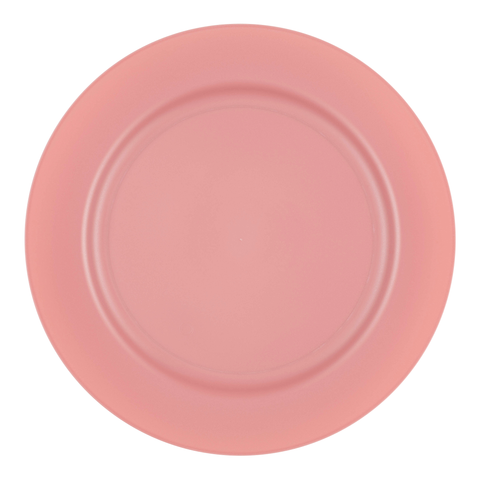 Matte Fuchsia Round Plastic Dinner Plates (10