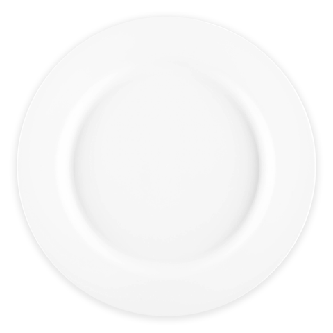 Matte Milk White Round Disposable Plastic Dinner Plates (10