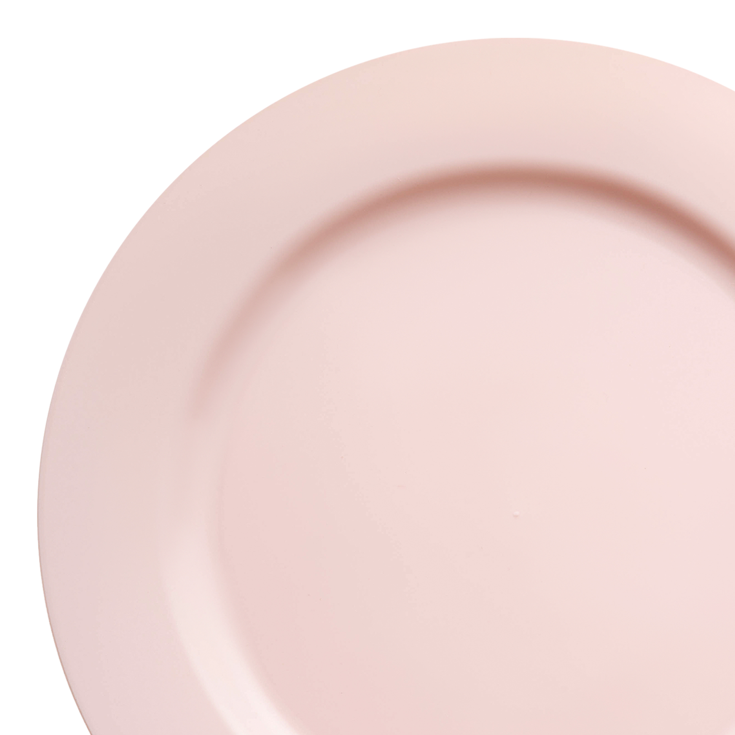 Matte Pink Round Disposable Plastic Dinner Plates (10") | The Kaya Collection