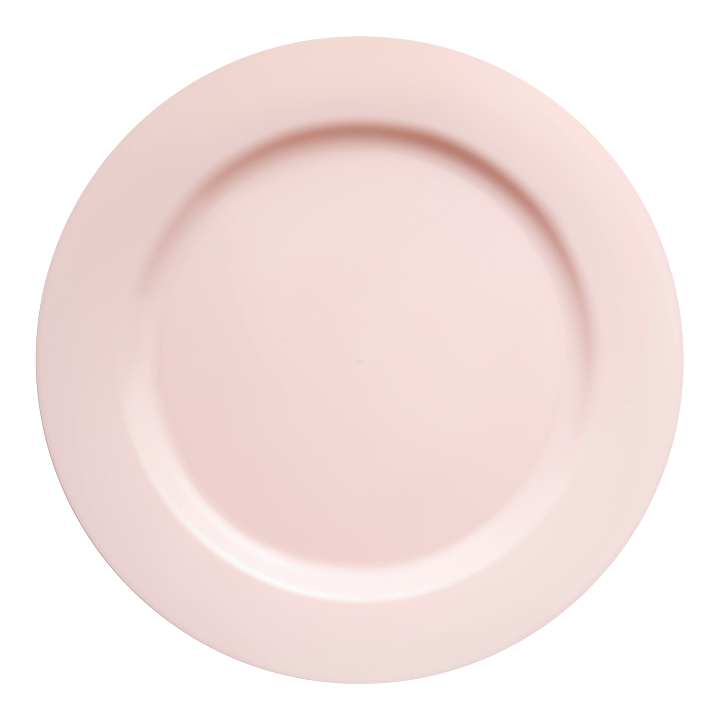 Matte Pink Round Disposable Plastic Dinner Plates (10") | The Kaya Collection