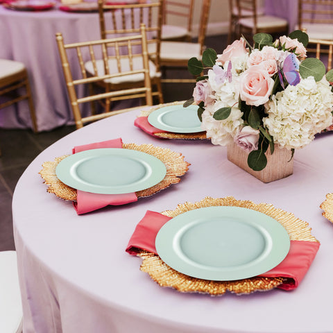 Matte Turquoise Round Plastic Salad Plates (7.5