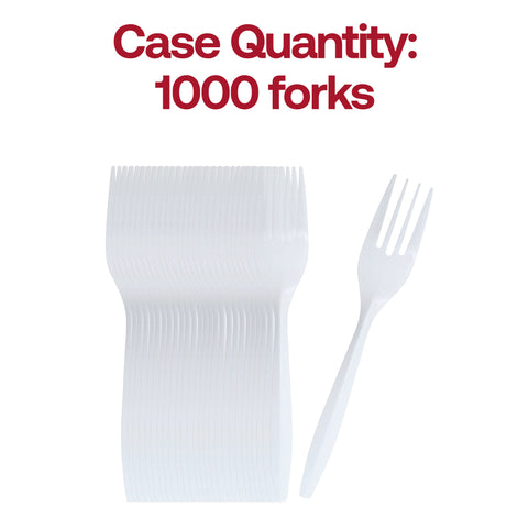 Medium Weight Disposable Plastic Forks