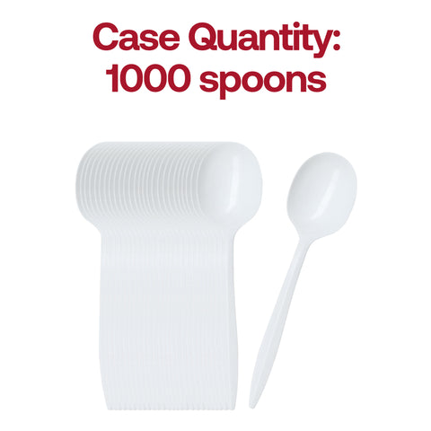 Medium Weight Disposable Plastic Spoons