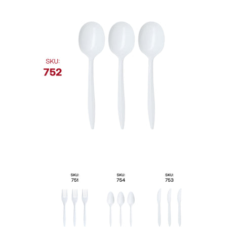 Medium Weight Disposable Plastic Spoons