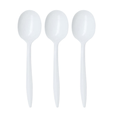 Medium Weight Disposable Plastic Spoons