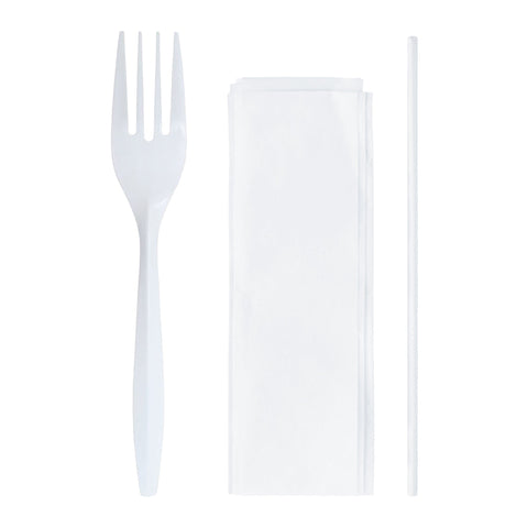 MW Cutlery Kit - Fork, Milk Straw and Napkin