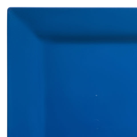 Midnight Blue Square Disposable Plastic Dinner Plates (9.5