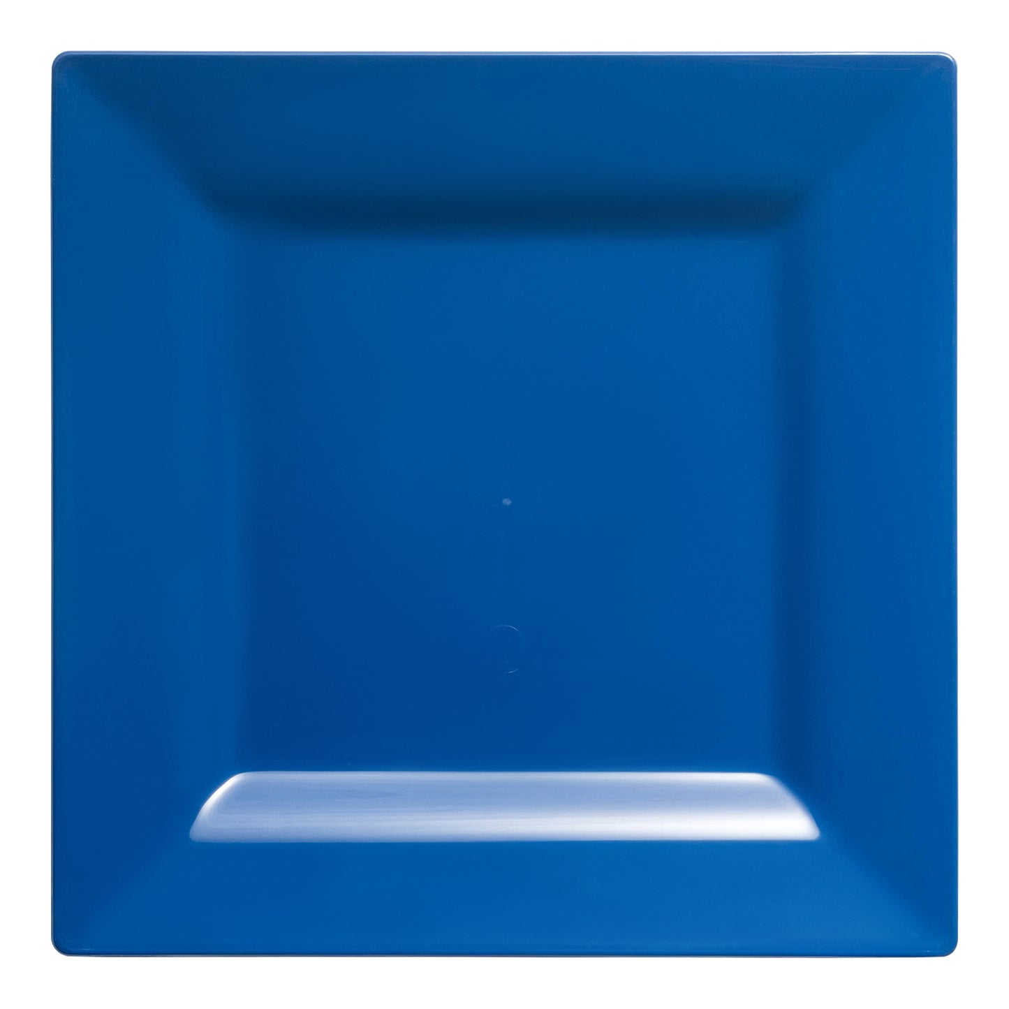 Midnight Blue Square Disposable Plastic Dinner Plates (9.5")