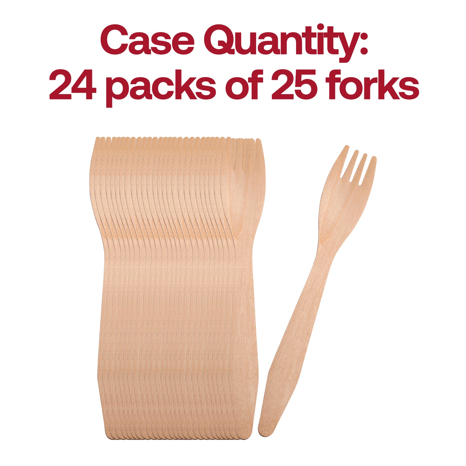 Natural Birch Eco-Friendly Disposable Dinner Forks Quantity | The Kaya Collection