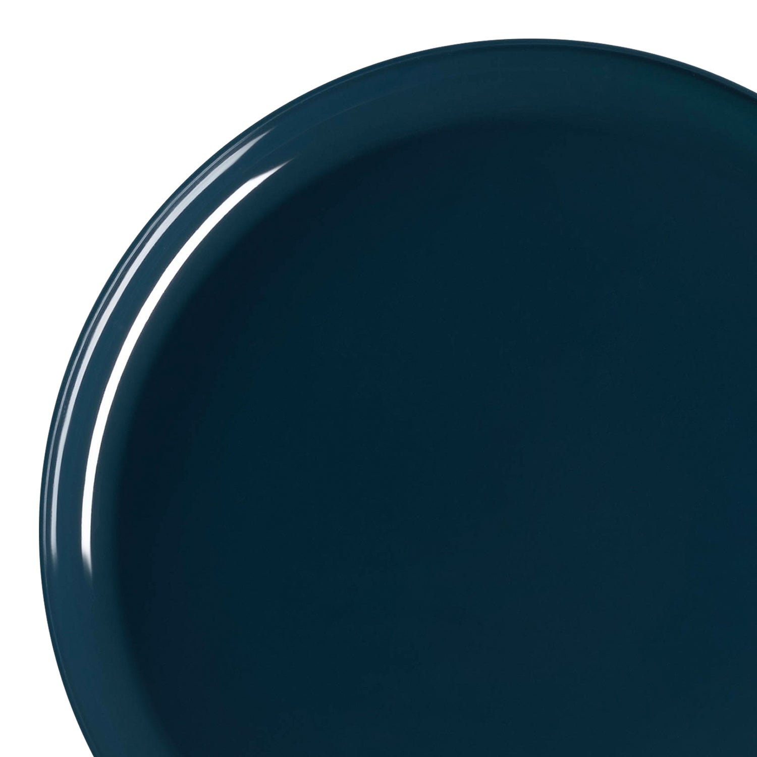 Navy Flat Round Disposable Plastic Dinner Plates (10") | The Kaya Collection