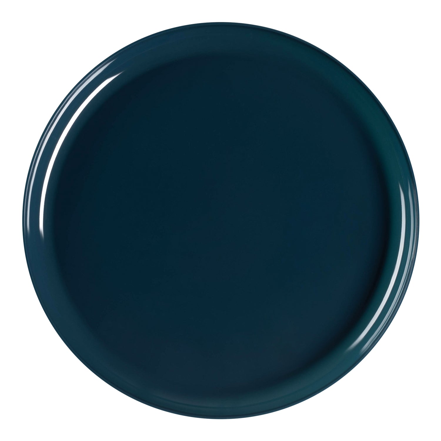 Navy Flat Round Disposable Plastic Dinner Plates (10") | The Kaya Collection