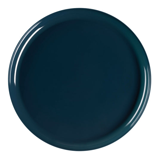 Navy Flat Round Disposable Plastic Pastry Plates (6.25") | The Kaya Collection