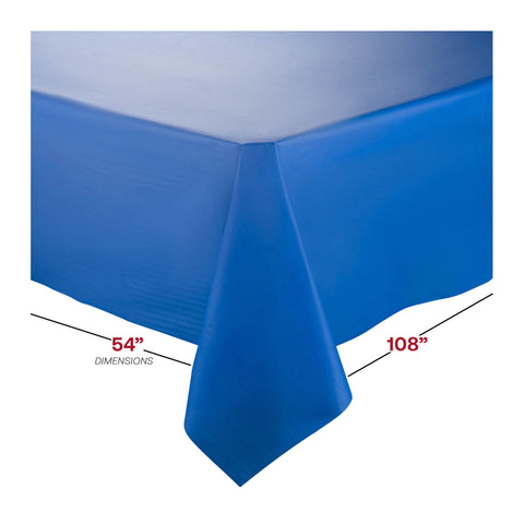 Navy Rectangular Plastic Tablecloths (54