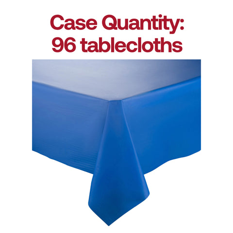 Navy Rectangular Plastic Tablecloths (54