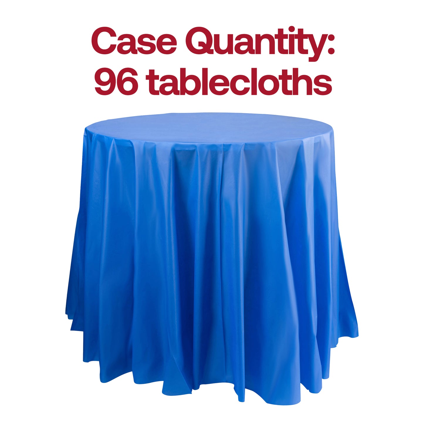 Navy Round Plastic Tablecloths (84")