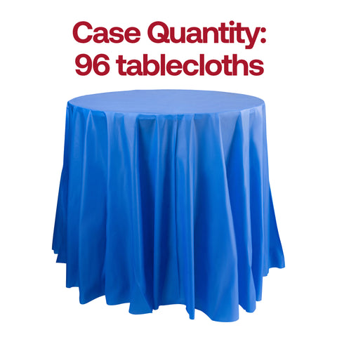 Navy Round Plastic Tablecloths (84