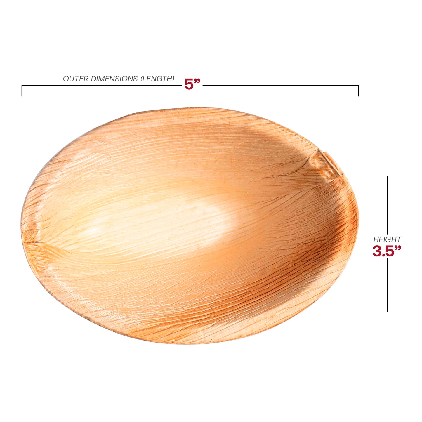 Oval Palm Leaf Eco Friendly Bowls (3.5 oz.)