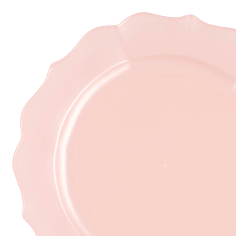 Pearl Pink Round Lotus Plastic Dinner Plates (10.25