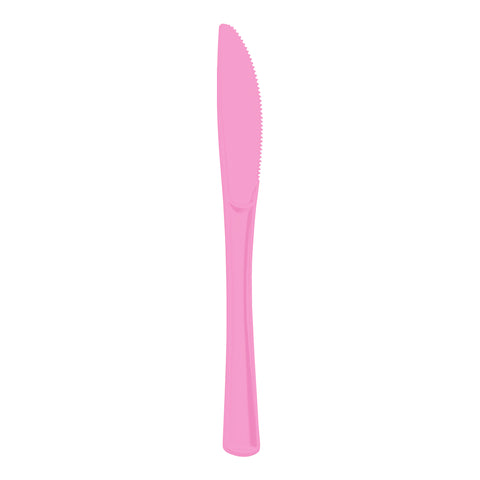 Pink Disposable Plastic Party Knives