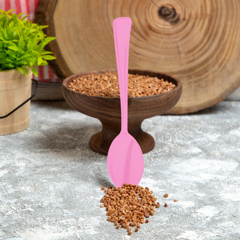 Pink Disposable Plastic Party Spoons