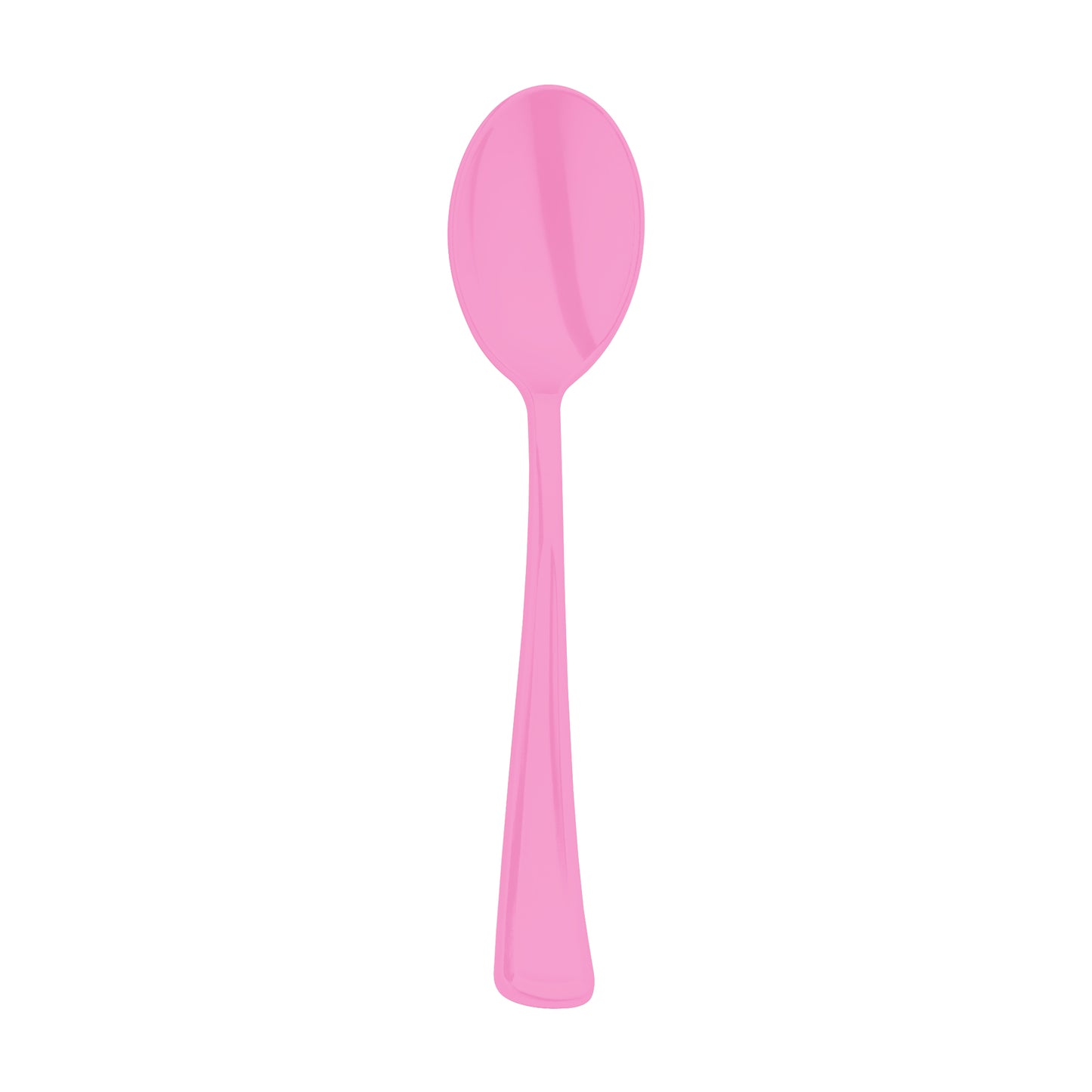 Pink Disposable Plastic Party Spoons