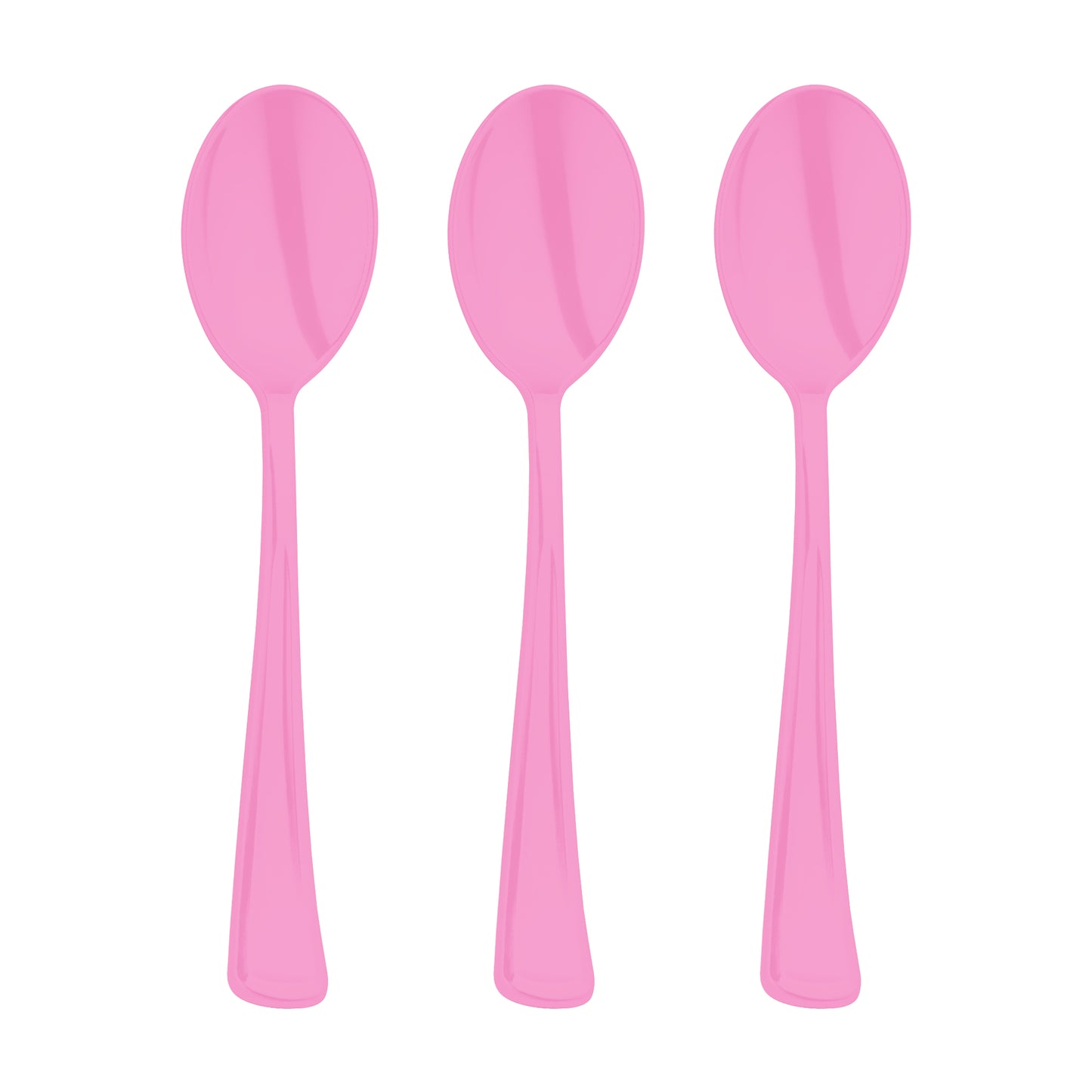 Pink Disposable Plastic Party Spoons