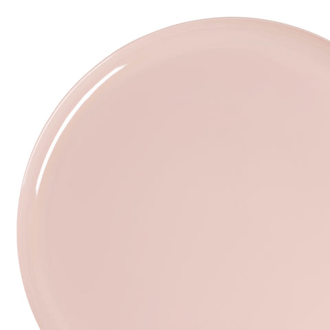 Pink Flat Round Plastic Dinner Plates (10