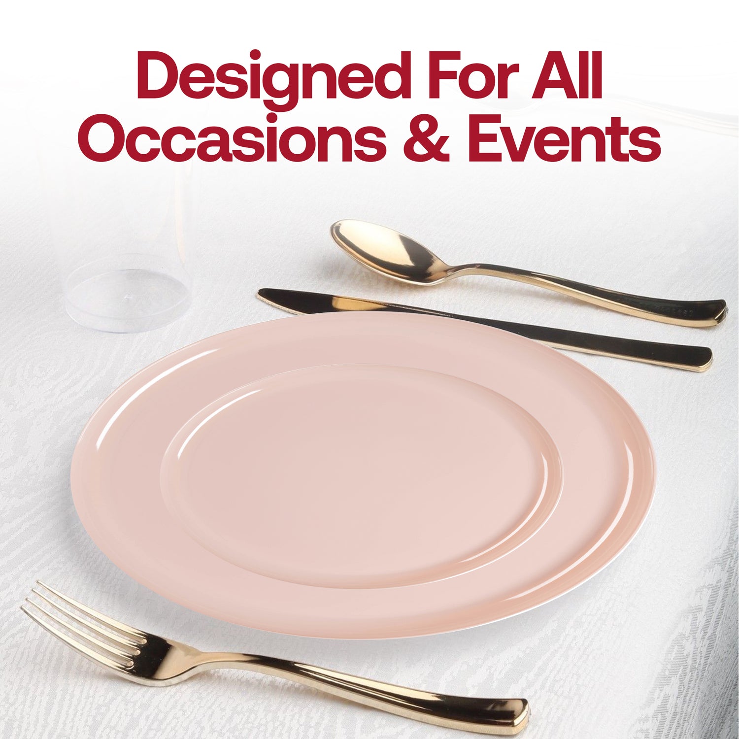 Pink Flat Round Plastic Pastry Plates (6.25") Lifestyle | The Kaya Collection