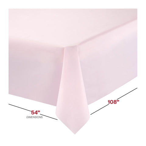 Pink Rectangular Plastic Tablecloths (54