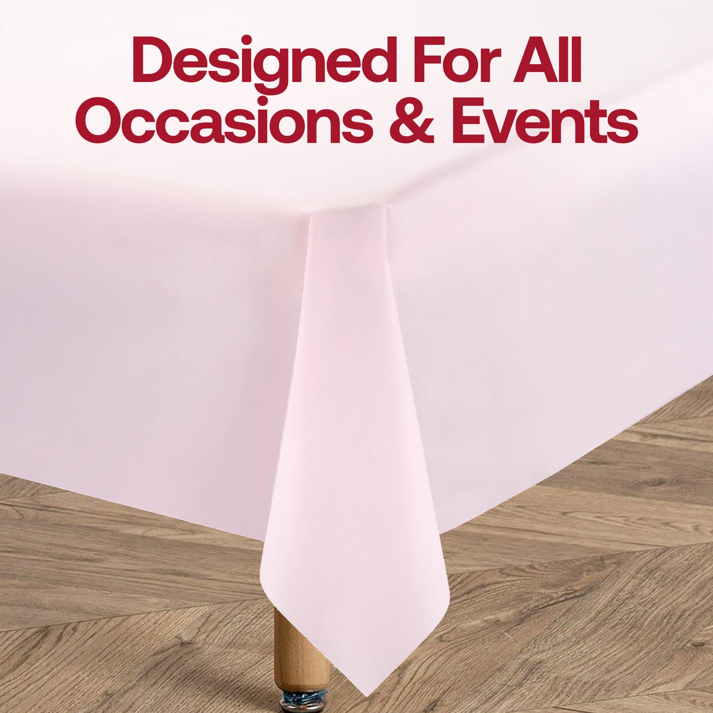 Pink Rectangular Plastic Tablecloths (54" x 108")