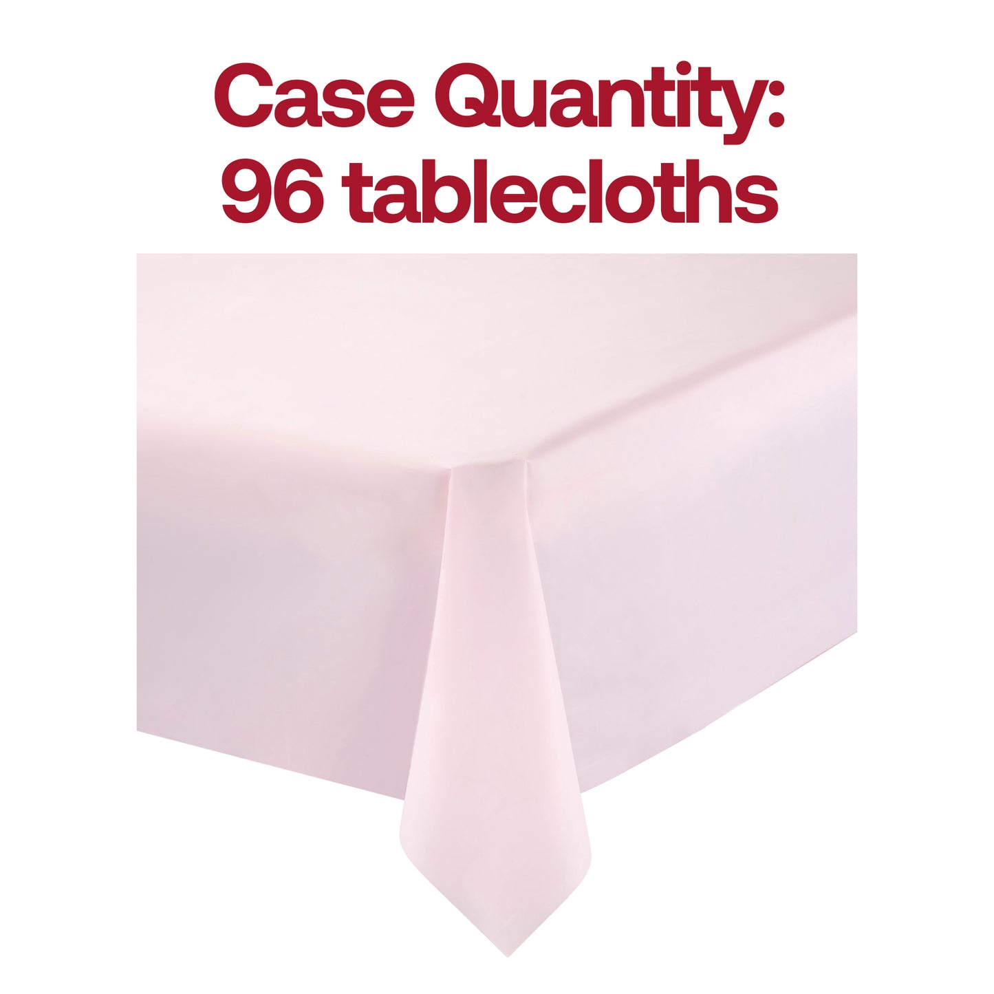 Pink Rectangular Plastic Tablecloths (54" x 108")