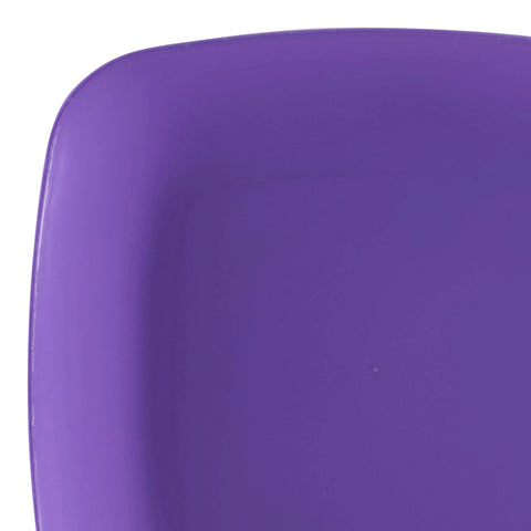 Purple Flat Rounded Square Plastic Buffet Plates (8.5