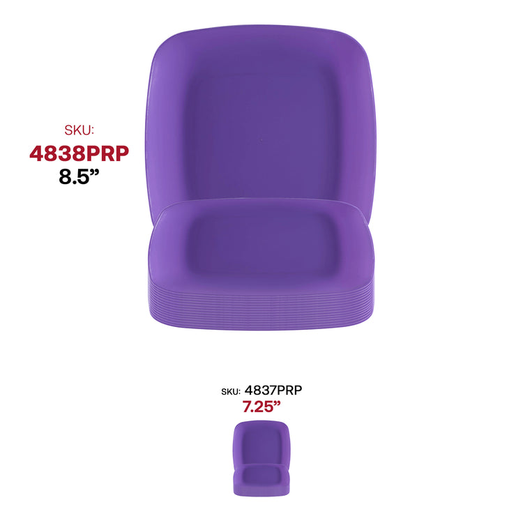 Plastic Plates - Purple Flat Square Buffet Plates | Kaya Collection ...