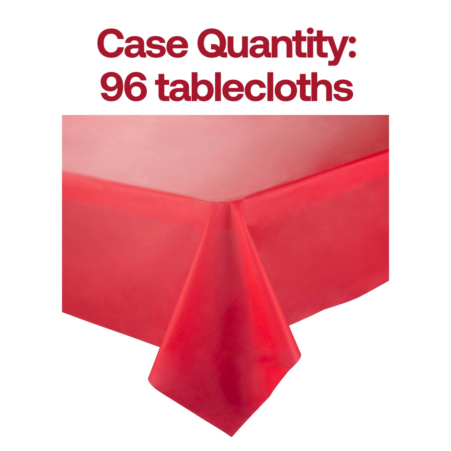 Red Rectangular Plastic Tablecloths (54" x 108")