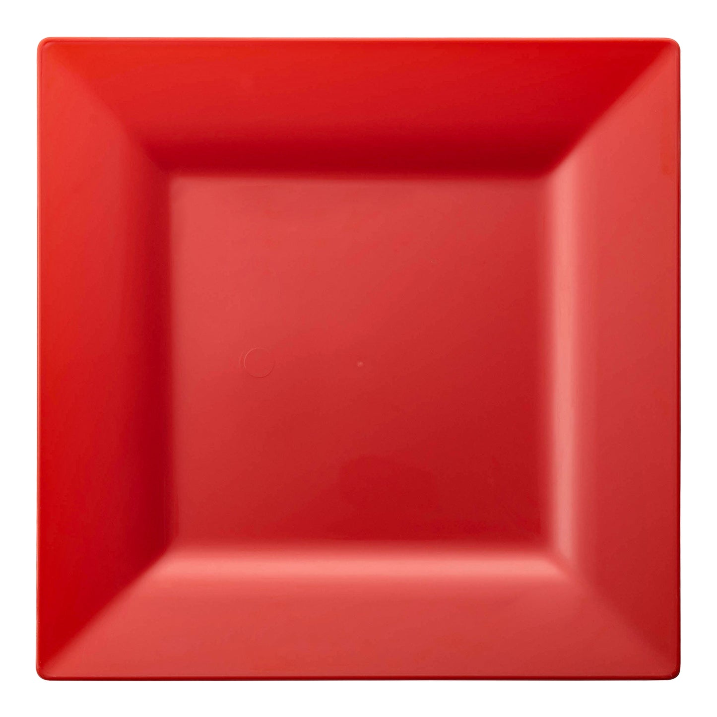Red Square Disposable Plastic Dinner Plates (9.5")
